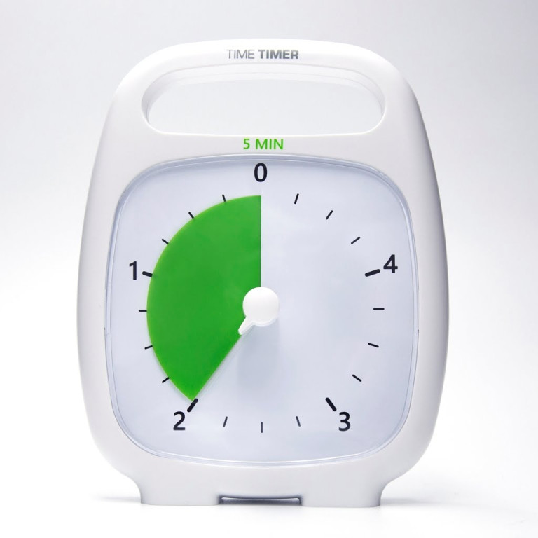 Klokke Time Timer® Plus hvit 5 min